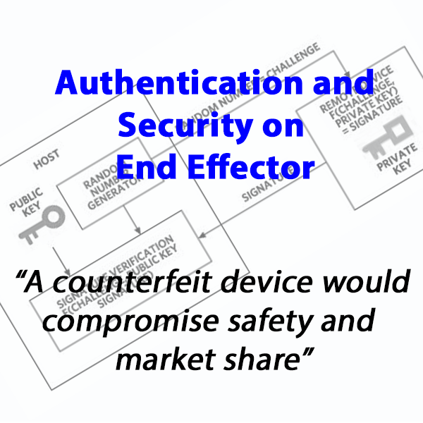 Authentication and Security on Robot End Effector