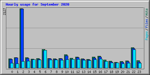 Hourly usage for September 2020