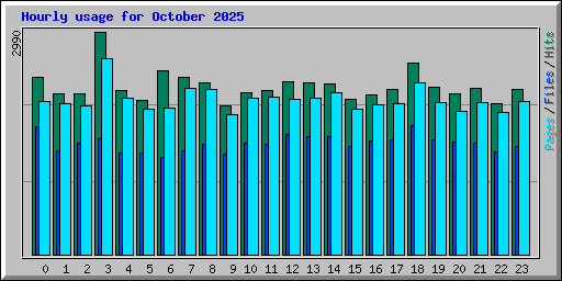 Hourly usage for October 2025