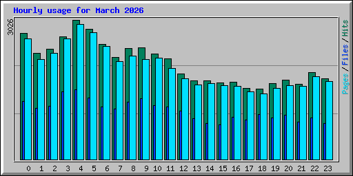 Hourly usage for March 2026